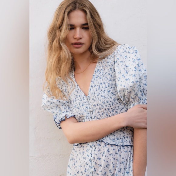 SOLD OUT $250 India Dress Blue - Picture 2 of 2